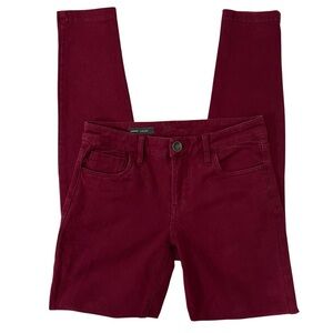 Kut From The Kloth Ultra Skinny Pants Size 2 Dark Red Jennifer 95% Cotton